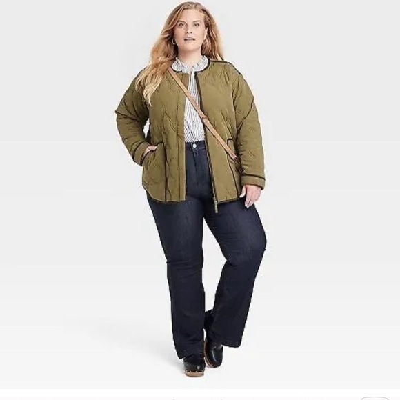 Knox Rose Jackets & Blazers - Knox Rose Women’s Quilted Jacket • Olive Green